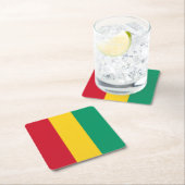 ギニア国旗 スクエアペーパーコースター (インサイチュ)
