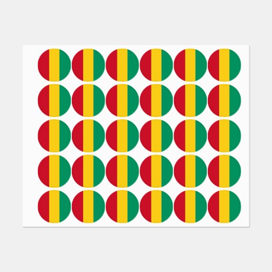 ギニア国旗 ラベル (シート)
