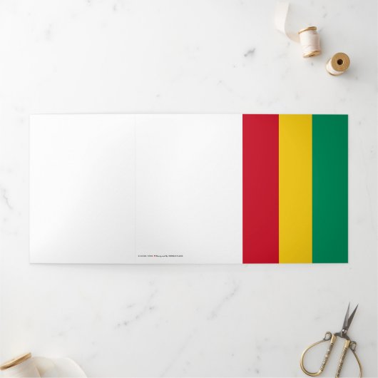 ギニア国旗 三つ折りカード (外部)