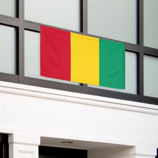 ギニア国旗 横断幕 (ビルの外側)