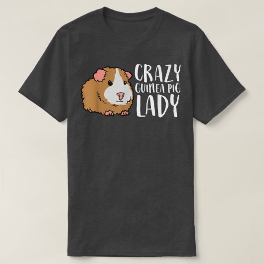 ギニア熱狂する豚の女性ペット女性ギニアブタ Tシャツ (デザイン正面)