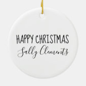 ギニア熱狂する豚の女性モルモットに注意 セラミックオーナメント (裏面)