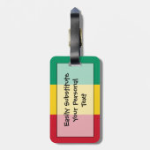 ギニア簡単IDパーソナル国旗 ラゲッジタグ (裏面縦)