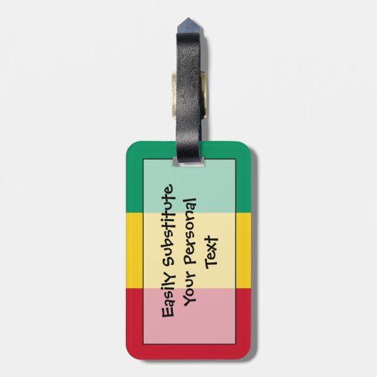 ギニア簡単IDパーソナル国旗 ラゲッジタグ (裏面縦)