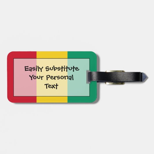 ギニア簡単IDパーソナル国旗 ラゲッジタグ (裏面横)