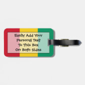 ギニア簡単IDパーソナル国旗 ラゲッジタグ (裏面横)