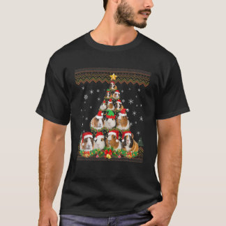 ギニア豚おもしろいのクリスマスの醜いセーターのクリスマス Tシャツ