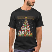 ギニア豚おもしろいのクリスマスの醜いセーターのクリスマス Tシャツ (正面)