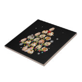 ギニア豚のクリスマスツリーがおもしろいクリスマスの贈り物 タイル (側面)