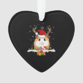 ギニア豚のクリスマストナカイのクリスマスライト オーナメント (正面)