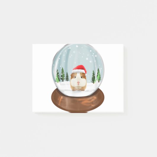ギニア豚のスノーグローブクリスマスpjsコンフィデューションクリスマス.pn ポストイット (正面)