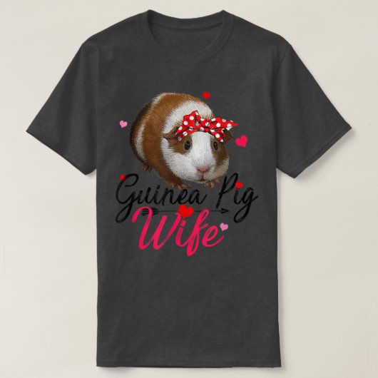 ギニア豚の妻の衣装シャツ女性ギニア豚の値リスト Tシャツ (デザイン正面)