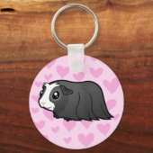 ギニア豚の愛（長毛） キーホルダー (正面)