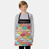 ギニア豚オールオーバープリントエプロン、小 エプロン (着用した状態)