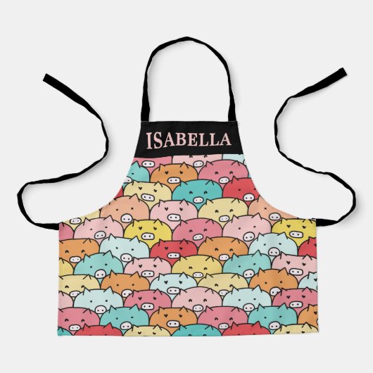 ギニア豚オールオーバープリントエプロン、小 エプロン (正面)