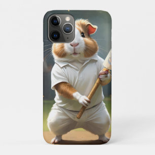 ギニア豚クリケット帽:白い服を着た iPhone 11 PROケース