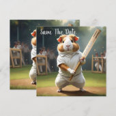 ギニア豚クリケット：白い服 セーブザデート (正面/裏面)