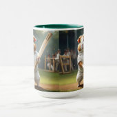 ギニア豚クリケット：白い服 マグカップ (中央)