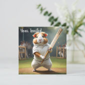 ギニア豚クリケット：白い服 招待状 (スタンド正面)