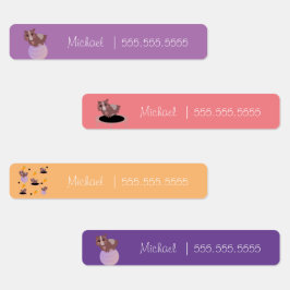 ギニア豚スクールクラスのランチネーム番号ラベル ラベル