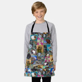 ギニア豚フォトコラージュ、キッズエプロン エプロン (着用した状態)