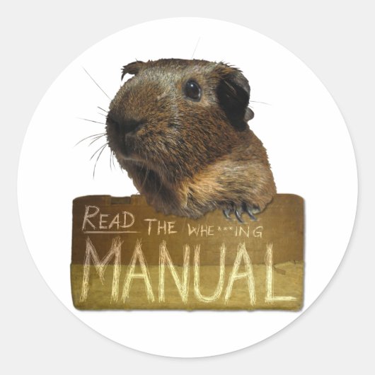 ギニア豚マニュアル ラウンドシール (正面)