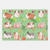 ギニア豚ラッピング紙フラットシートセット3 ラッピングペーパーシート (正面3)