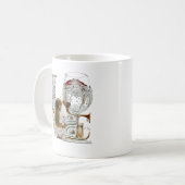 ギニア豚ワイングラス作り愛の言葉 コーヒーマグカップ (正面左)