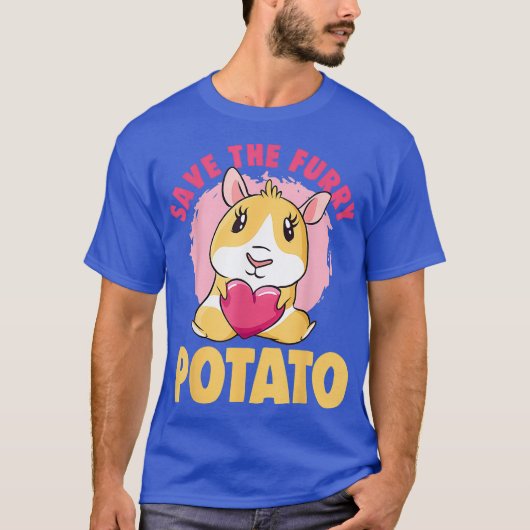 ギニア豚救ザファーリーポテトマウンテンギニア Tシャツ (正面)