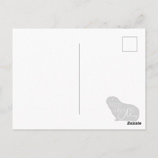 ギニア豚考えのポストカード編集可能 ポストカード (裏面)