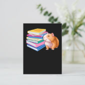 ギニア豚読の本好き ポストカード (スタンド正面)