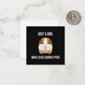 ギニア豚 – 女の子だけがホイークが好き ノートカード (正面/裏面インサイチュ)