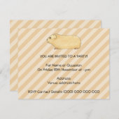 ギニア豚。 招待状 (正面/裏面)