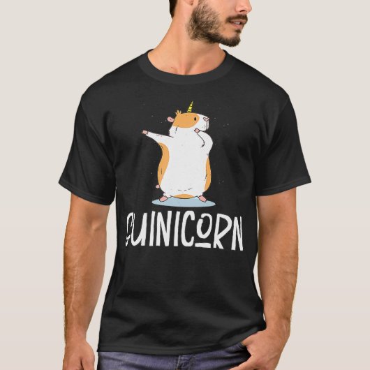 ギニア豚Guinicorn T Unicornとギニア豚Com Tシャツ (正面)