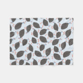 ギニア鳥おもしろい鳥パターン フリースブランケット (正面(横))