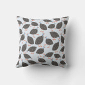 ギニア鳥かわいい青 クッション (裏面)