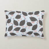 ギニア鳥かわいい鳥のパターン アクセントクッション (裏面)