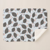 ギニア鳥かわいい鳥のパターン シェルパブランケット (正面(横))