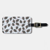 ギニア鳥かわいい鳥パターン名前をカスタムする ラゲッジタグ (正面横)