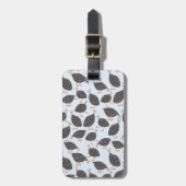 ギニア鳥かわいい鳥パターン名前をカスタムする ラゲッジタグ (正面縦)