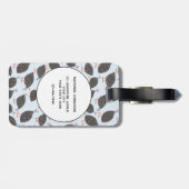 ギニア鳥かわいい鳥パターン名前をカスタムする ラゲッジタグ (裏面横)