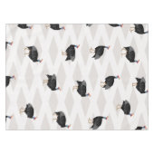 ギニア鳥の鳥のパターン幾何学的 テーブルクロス (正面(横))