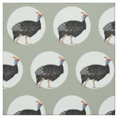 ギニア鳥イラストレーション ファブリック (見本)