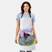 ギニア鳥カルテット エプロン (着用した状態)