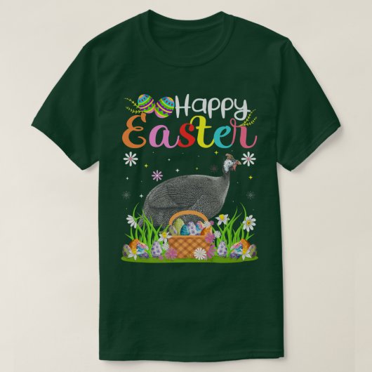 ギニア鳥バニー卵狩りおもしろいギニア Tシャツ (デザイン正面)