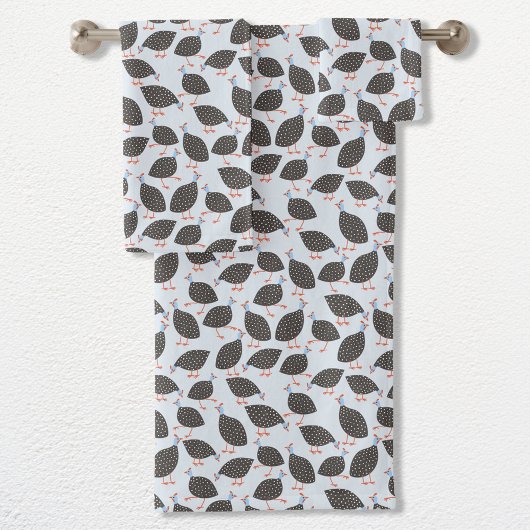 ギニア鳥パターン バスタオルセット