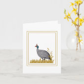 ギニア鳥 カード (黄色い花)