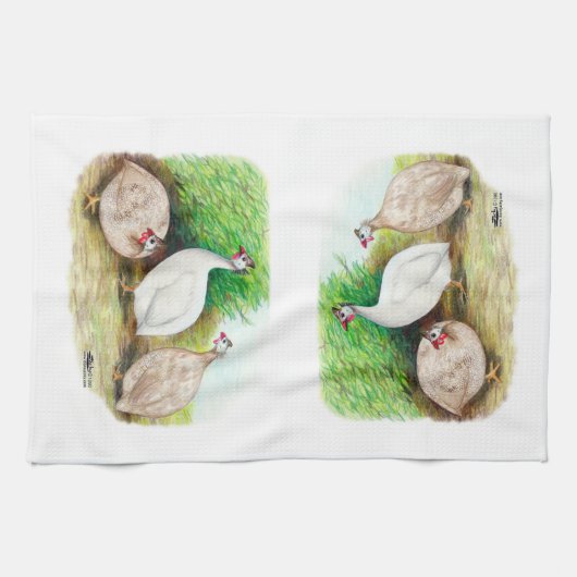 ギニア鳥 キッチンタオル (横)