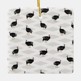ギニア鳥 セラミックオーナメント