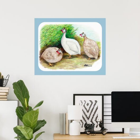 ギニア鳥 ポスター (ホームオフィス)